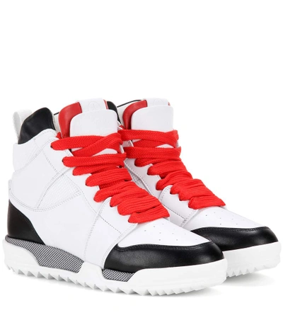 Shop Rag & Bone Korban High-top Leather Sneakers In White Comlo
