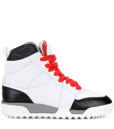 Shop Rag & Bone Korban High-top Leather Sneakers In White Comlo