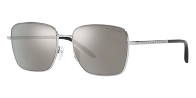 Shop Michael Kors Men's Mk1123-11536g Fashion 57mm Shiny Silver Sunglasses