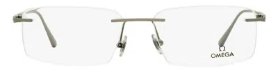 Shop Omega Men's Rimless Eyeglasses Om5007h 008 Gunmetal 56mm In Multi