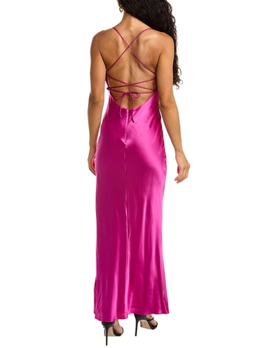 Shop Nicholas Baro Silk Maxi Dress In Purple