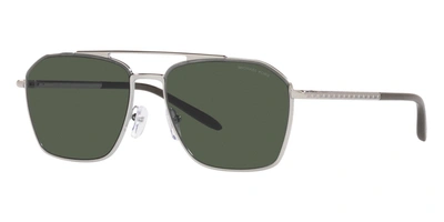 Shop Michael Kors Men's Mk1124-115382 Fashion 56mm Shiny Silver Sunglasses