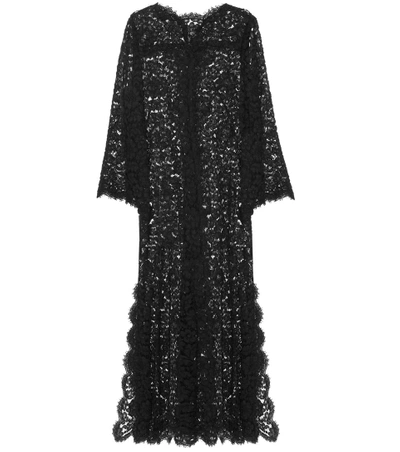 Dolce & Gabbana Lace Maxi Dress In Black