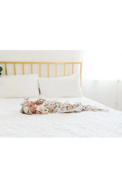Copper Pearl Newborn Knotted Gown In Autumn