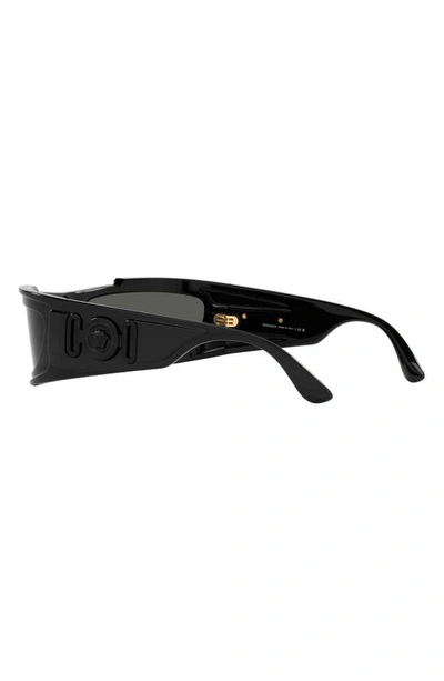 Shop Versace 67mm Rectangular Sunglasses In Black