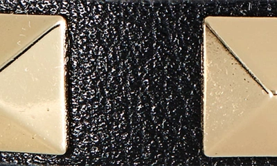 Shop Valentino Rockstud Leather Bracelet In Nero