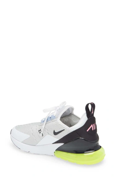 Shop Nike Air Max 270 Sneaker In Platinum/ Black/ Volt/ White