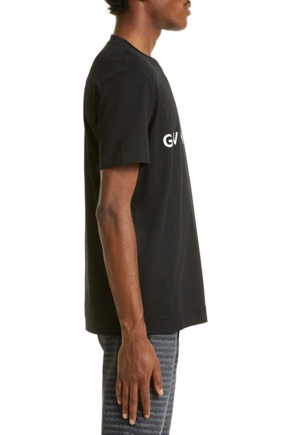 Shop Givenchy Logo Slim Fit Cotton T-shirt In Black