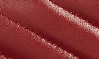Saint Laurent Cassandre Envelope Flap Card Case In Rouge Opium