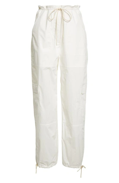 Shop Totême Organic Cotton Poplin Cargo Trousers In White