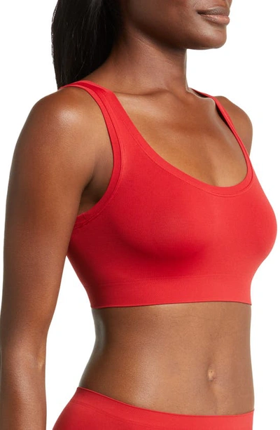 Hanro Touch Feeling Crop Top In Garnet Red
