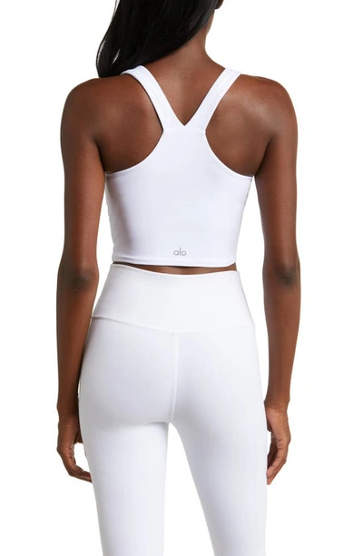 Shop Alo Yoga Real Sports Bra In White