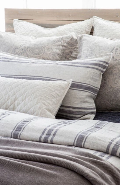Pom Pom At Home Jackson Linen Sham In Flax/ Midnight