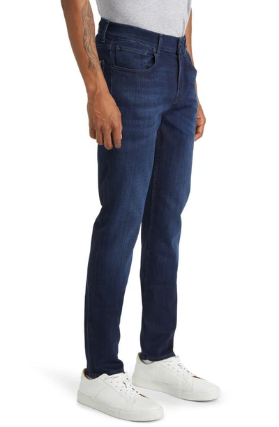 7 For All Mankind Slimmy Luxe Performance Plus Slim Fit Tapered Jeans In Deep Blue