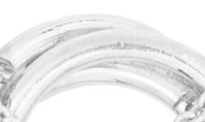 Meshmerise Double Ring Diamond Chain Bracelet In White