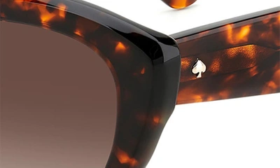 Shop Kate Spade Junigs 55mm Gradient Cat Eye Sunglasses In Havana/ Brown Gradient