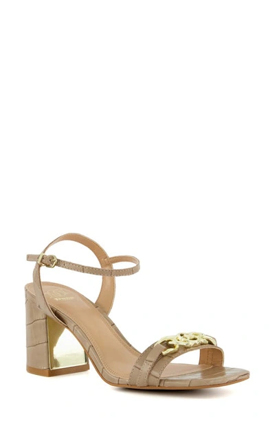 Shop Dune London Manual Ankle Strap Sandal In Taupe