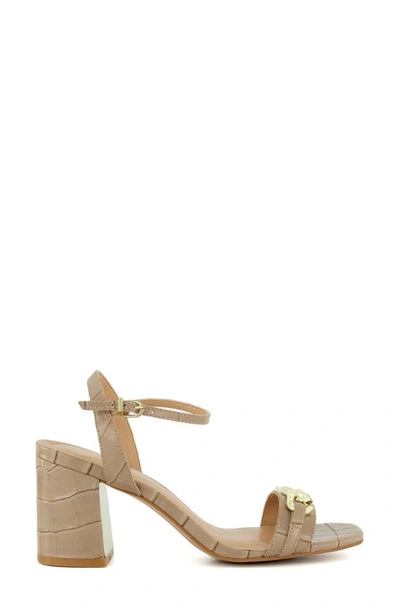 Dune London Manual Ankle Strap Sandal In Taupe