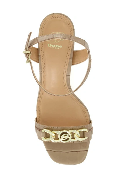 Dune London Manual Ankle Strap Sandal In Taupe