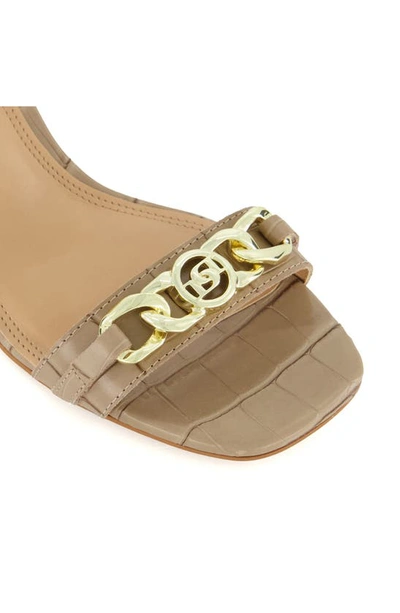 Dune London Manual Ankle Strap Sandal In Taupe