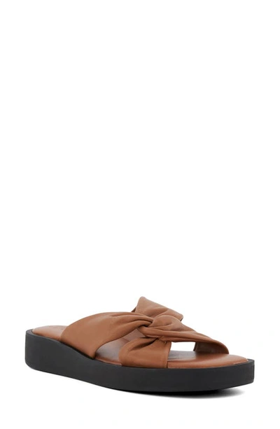 Shop Dune London Lizo Platform Slide Sandal In Tan