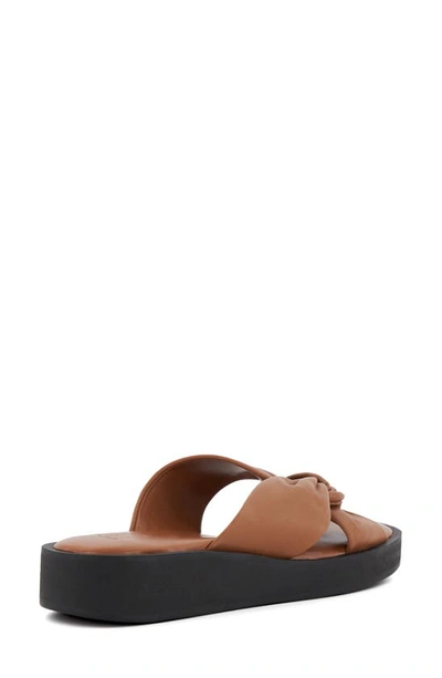Shop Dune London Lizo Platform Slide Sandal In Tan