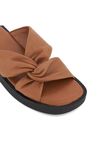 Dune London Lizo Platform Slide Sandal In Tan