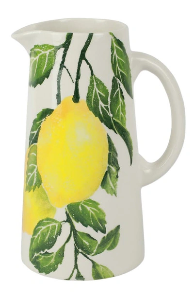 Shop Vietri Limoni Pitcher In Yellow