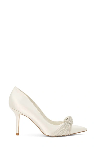 Dune London Beautys Imitation Pearl Pointed Toe Pump In Ivory