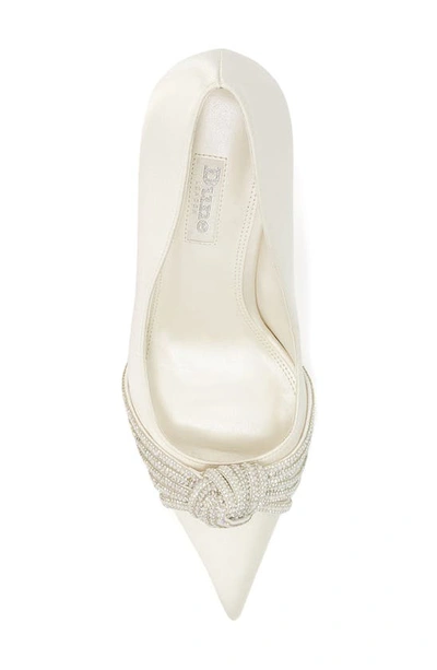 Dune London Beautys Imitation Pearl Pointed Toe Pump In Ivory