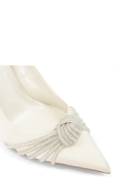 Dune London Beautys Imitation Pearl Pointed Toe Pump In Ivory