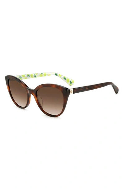 Shop Kate Spade Amberlees 55mm Gradient Eat Eye Sunglasses In Beige/ Brown Gradient