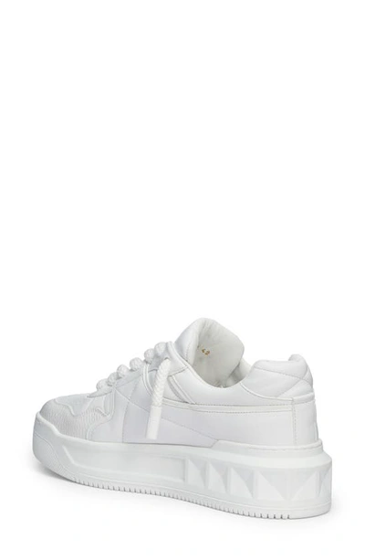 Shop Valentino Xl One Stud Low Top Sneaker In 0bo-bianco