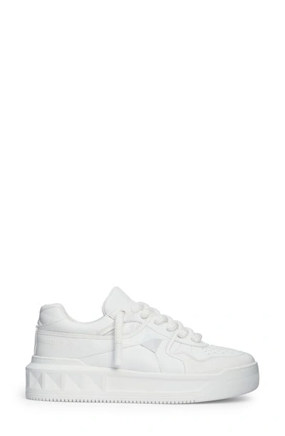 Shop Valentino Xl One Stud Low Top Sneaker In 0bo-bianco