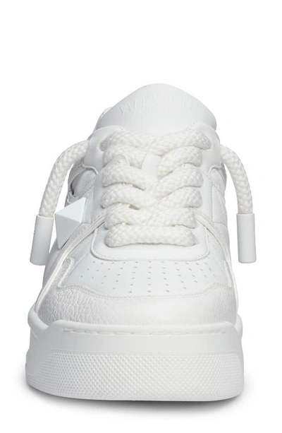 Valentino Garavani Mens White One Stud Xl Chunky-sole Leather Low-top Trainers In 0bo-bianco