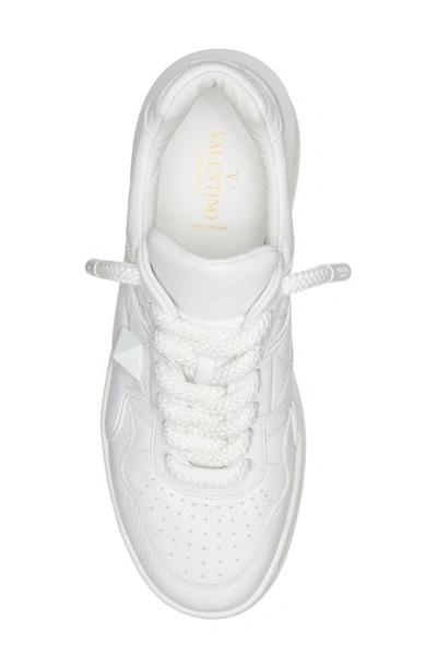 Shop Valentino Xl One Stud Low Top Sneaker In 0bo-bianco