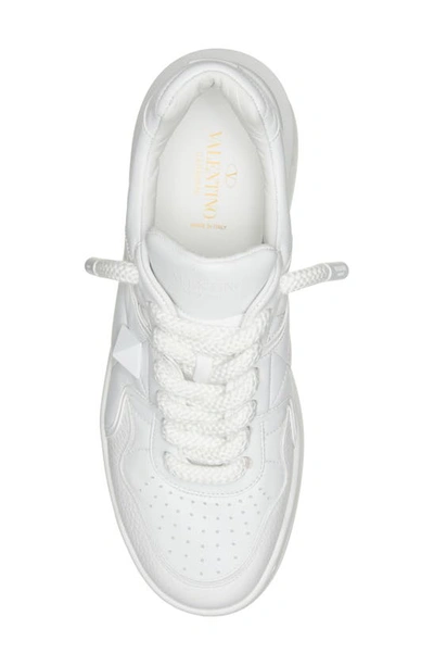 Valentino Garavani Mens White One Stud Xl Chunky-sole Leather Low-top Trainers In 0bo-bianco