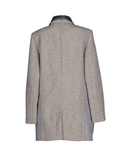 Shop Paco Rabanne Coat In Light Grey