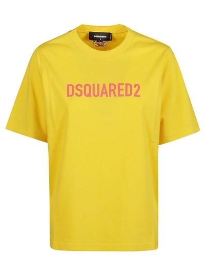 Shop Dsquared2 Easy T-shirt In Cyber Yellow