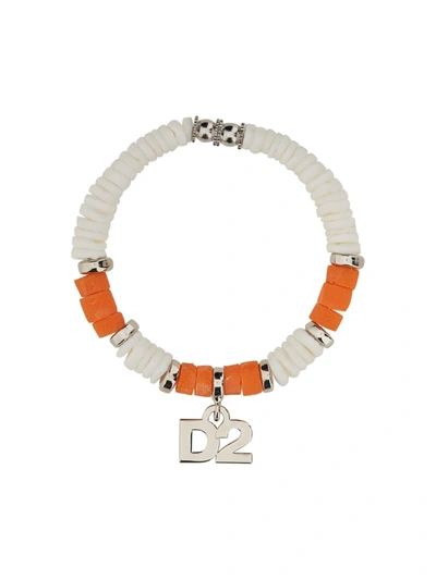 Shop Dsquared2 Logo Bracelet In Multicolor