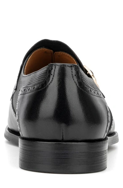 Shop Vintage Foundry Bolton Monk Leather Loafer In Black