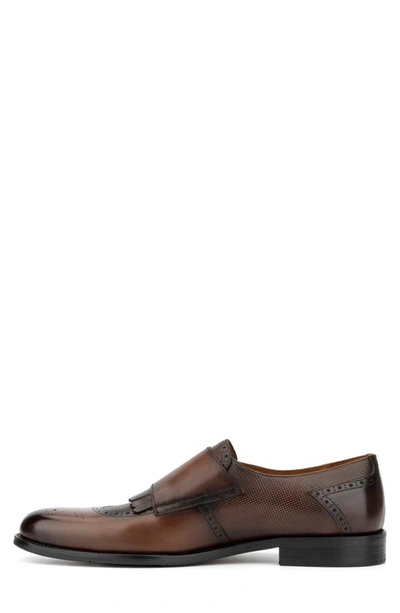 Shop Vintage Foundry Bolton Monk Leather Loafer In Brown