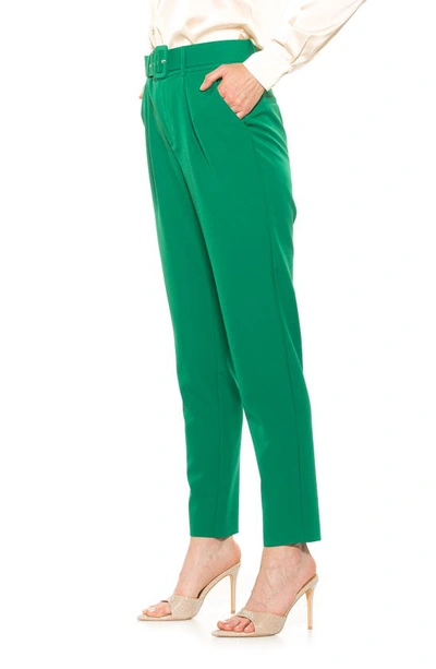 Shop Alexia Admor Zayna Belted Cigarette Pants In Bright Green