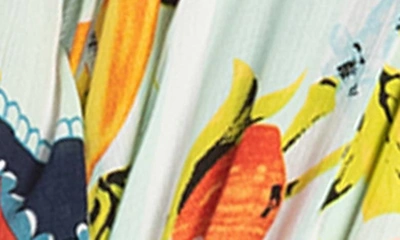 Saachi Citrus Motif Maxi Topper In Aqua