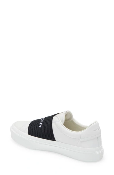 Shop Givenchy City Court Slip-on Sneaker In 116-white/black