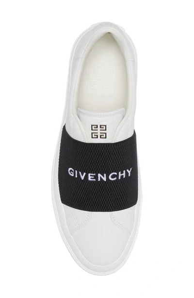 Shop Givenchy City Court Slip-on Sneaker In 116-white/black