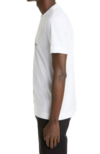 Shop Givenchy Slim Fit Logo T-shirt In White