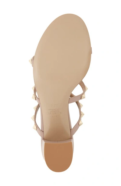 Valentino Rockstud T. 60 Strappy Mules In P45 Poudre