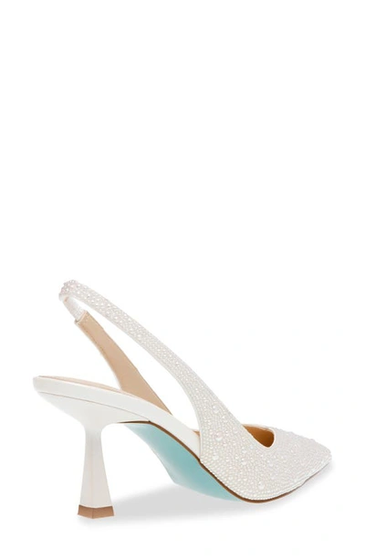 Shop Betsey Johnson Clark Slingback Pointed Toe Pump In Ivory