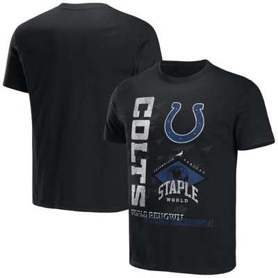 Shop Staple Nfl X  Black Indianapolis Colts World Renowned T-shirt